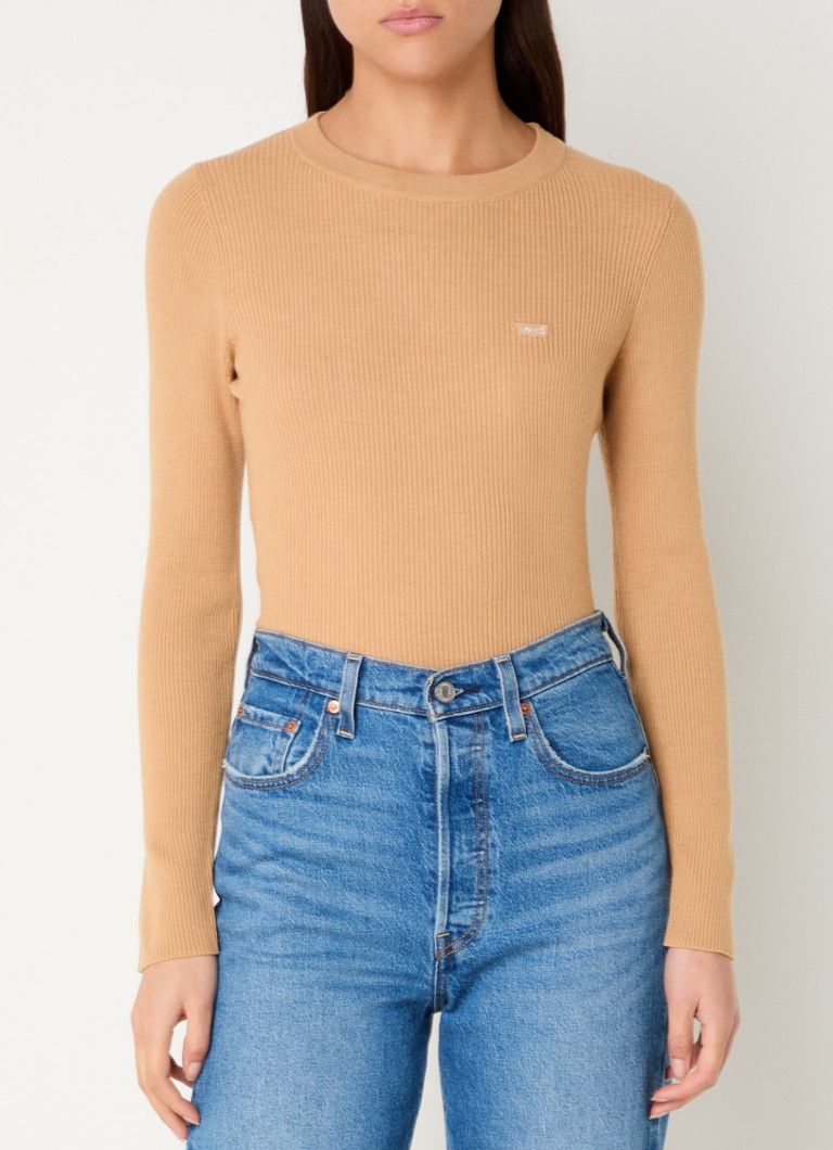 Chemise Levi's à manches longues en maille côtelée avec logo brodé