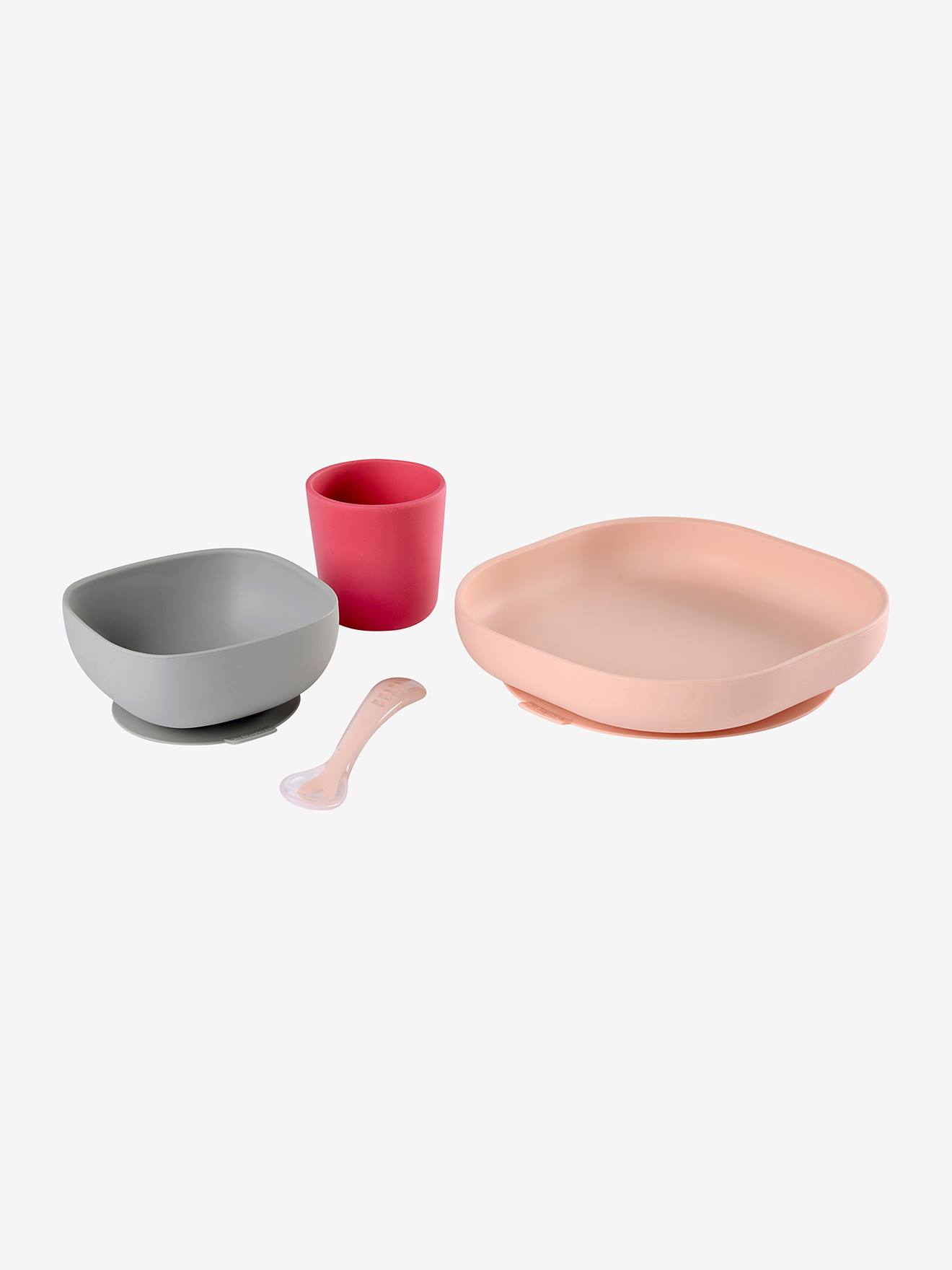 Set vaisselle 4 pièces silicone BEABA bleu
