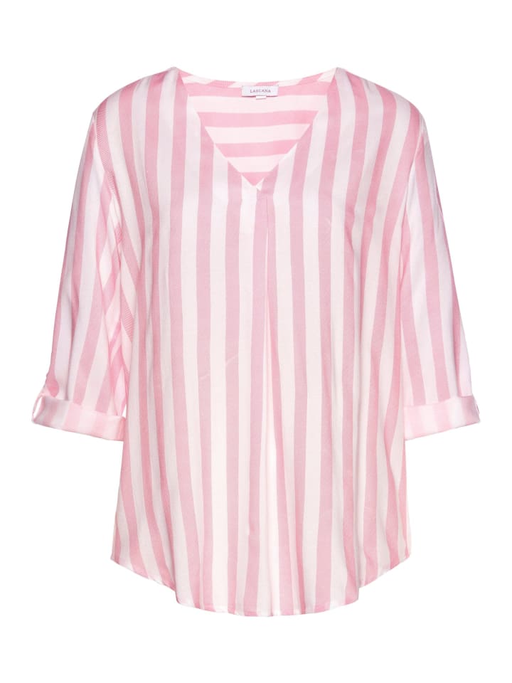 LASCANA Schlupfbluse in weiß-rosa günstig kaufen