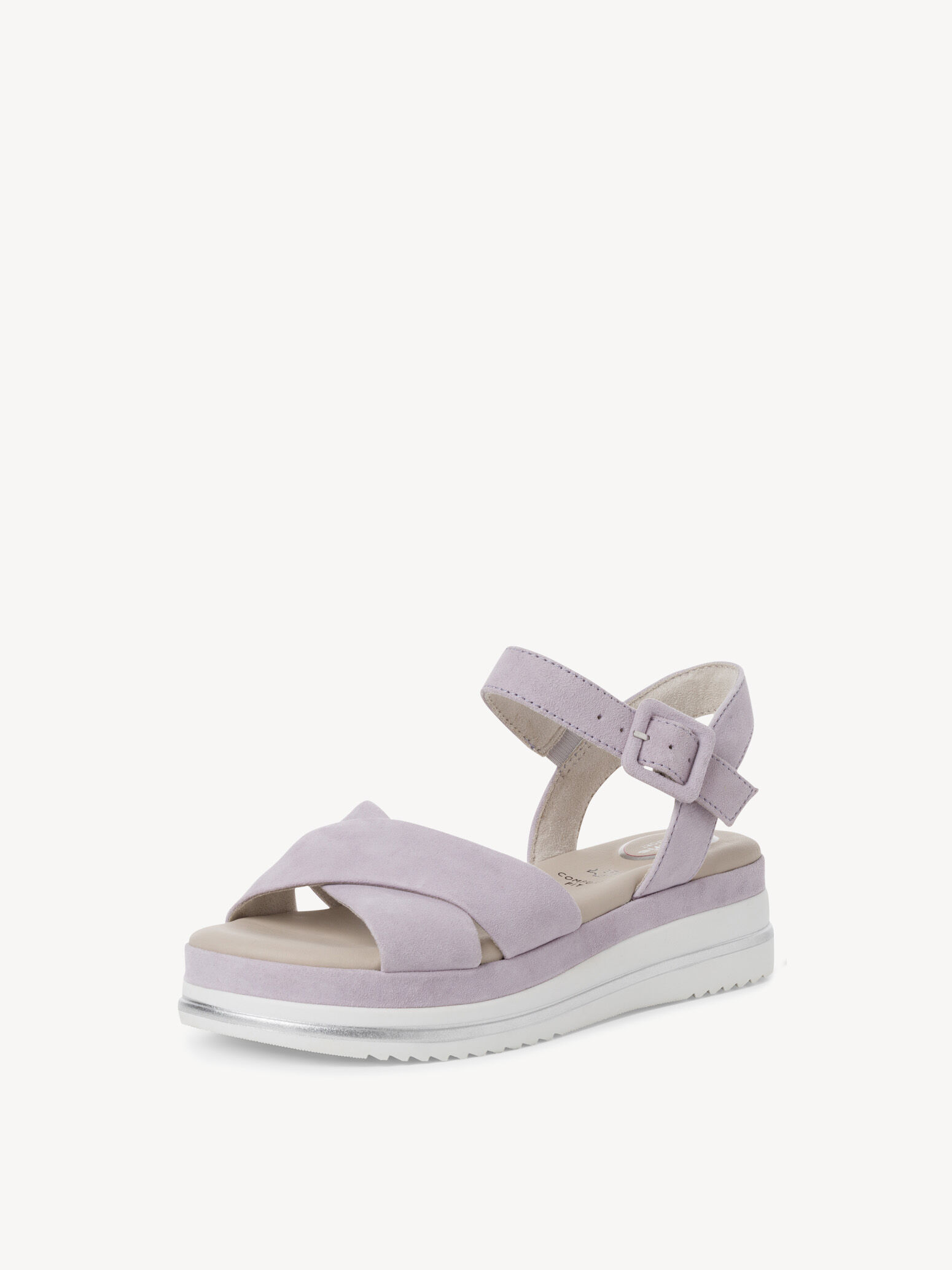 Sandale en cuir - mauve