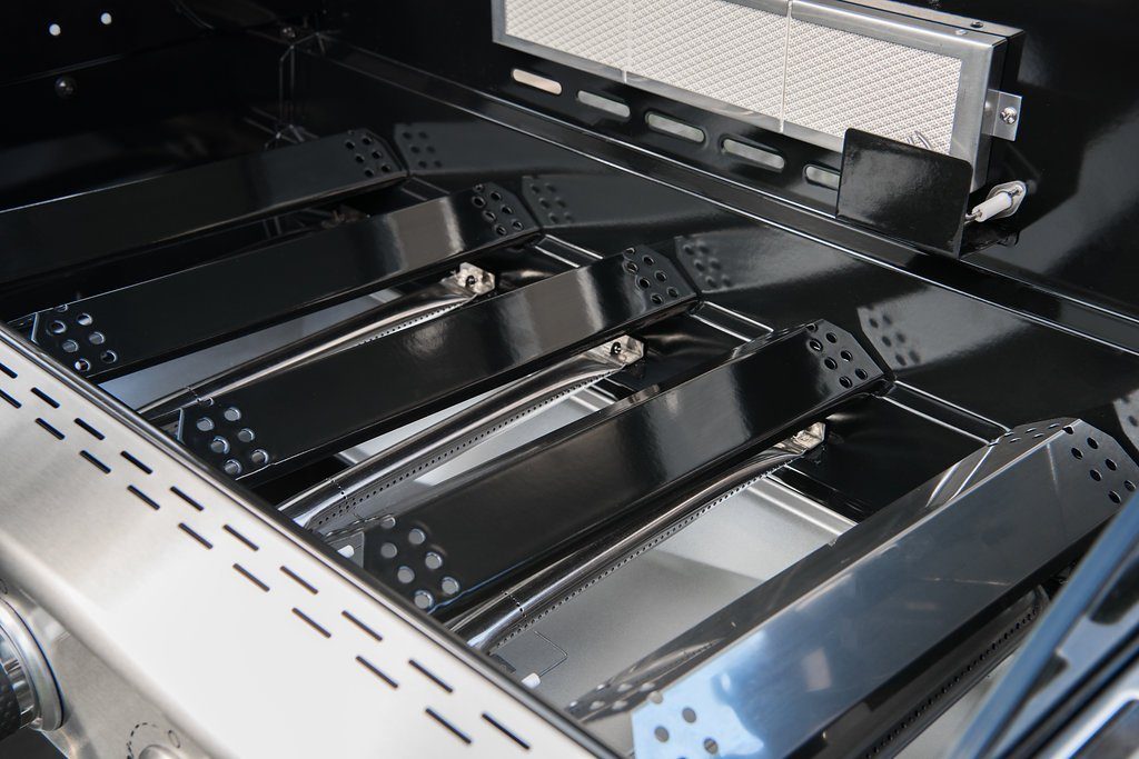 nexgrill Gasgrill 5B Deluxe 5+3 Brenner, Heckbrenner, Keramik-Seitenbrenner & Seitenkochfeld, 25KW, Aufbaumaß: 152x59x120 cm