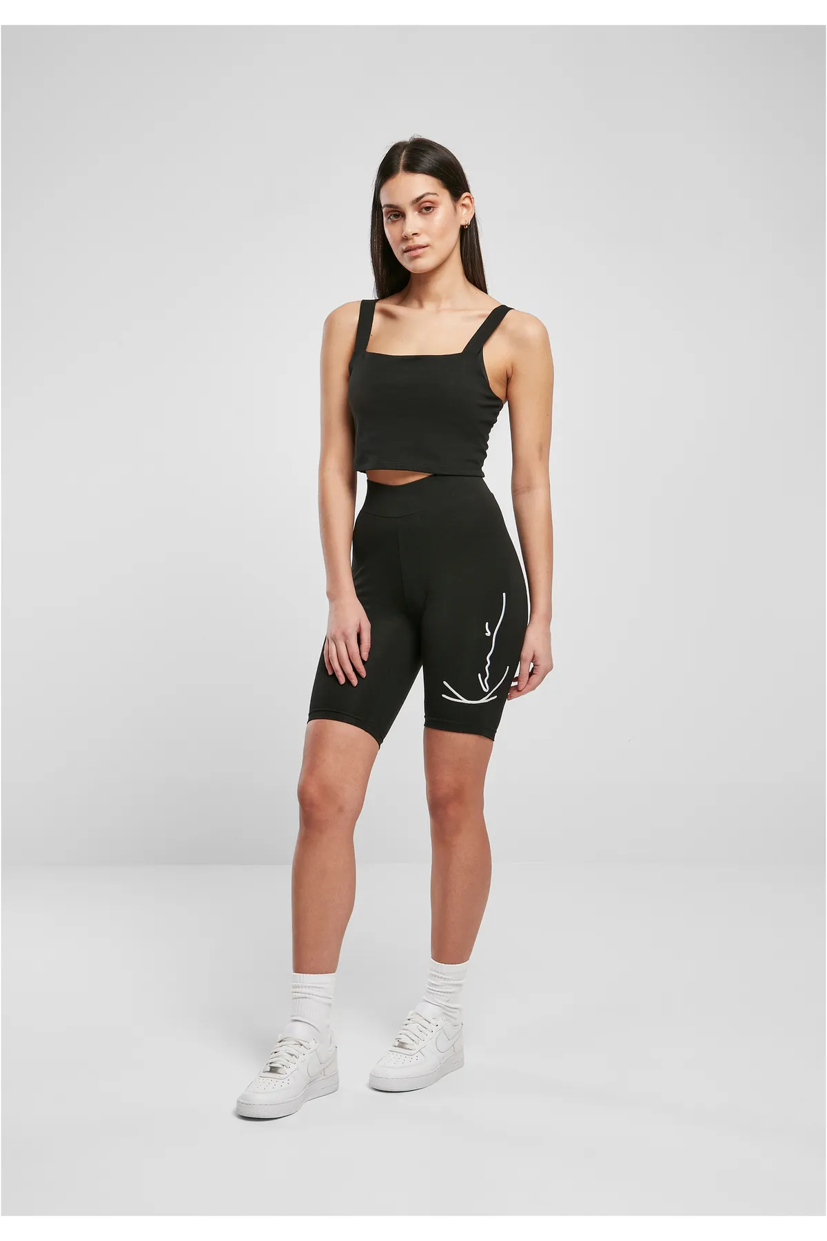 KARL KANI  Damen KKWQ22003BLK SIGNATURE CYCLING SHORTS BLK