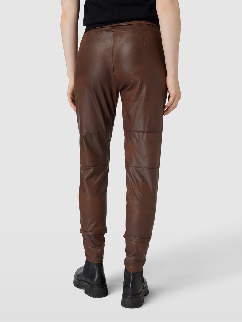 Jogpants in Leder-Optik Modell 'CANDY' in cognac