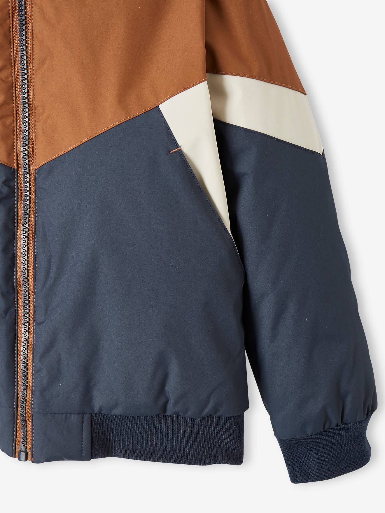 Vertbaudet Jungen Windjacke, Wattierung Recycling-Polyester - bordeaux
