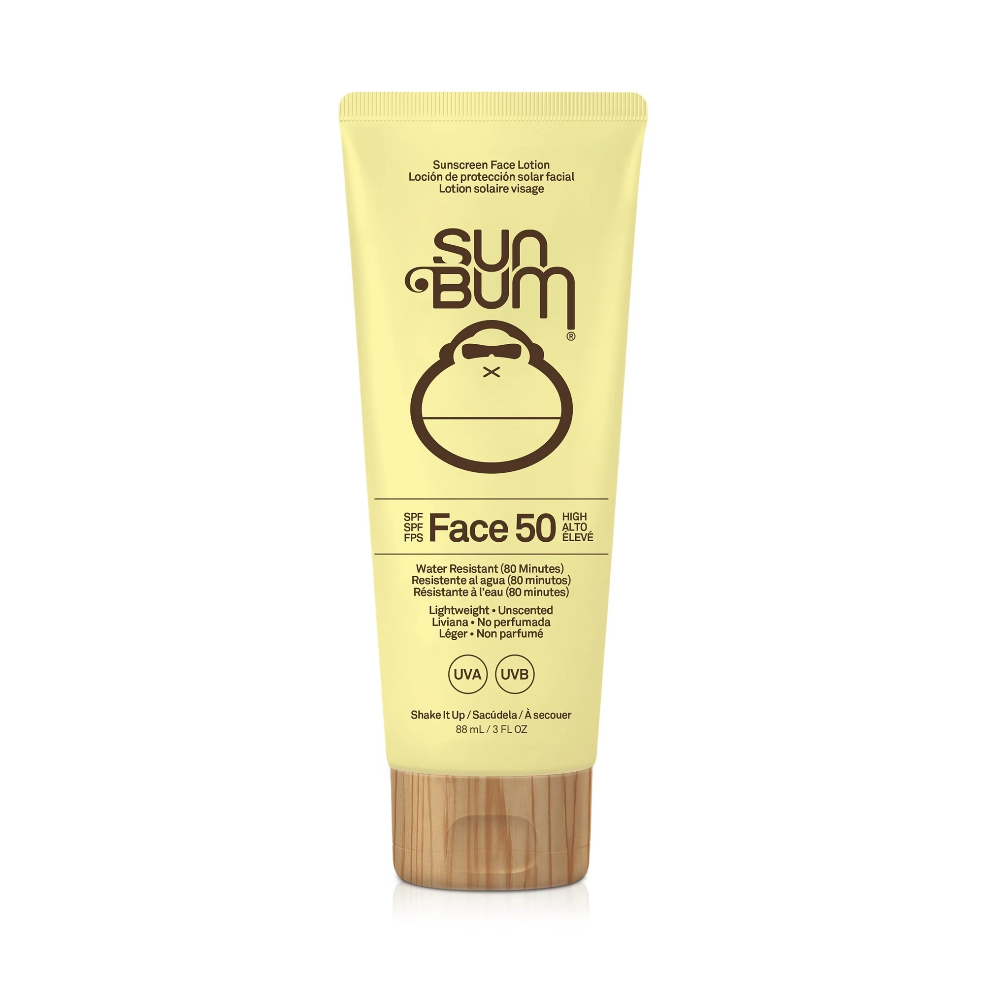 Loción facial con protector solar SPF50 - Protector solar facial de alta protección.