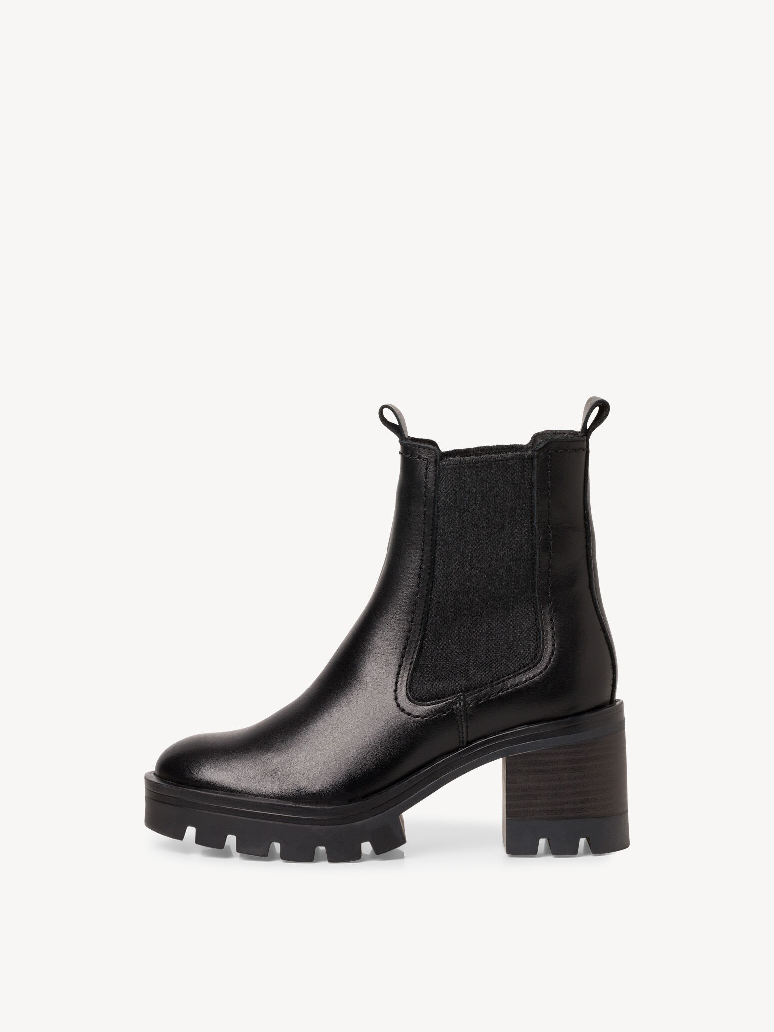 Bottine Chelsea en cuir - noir