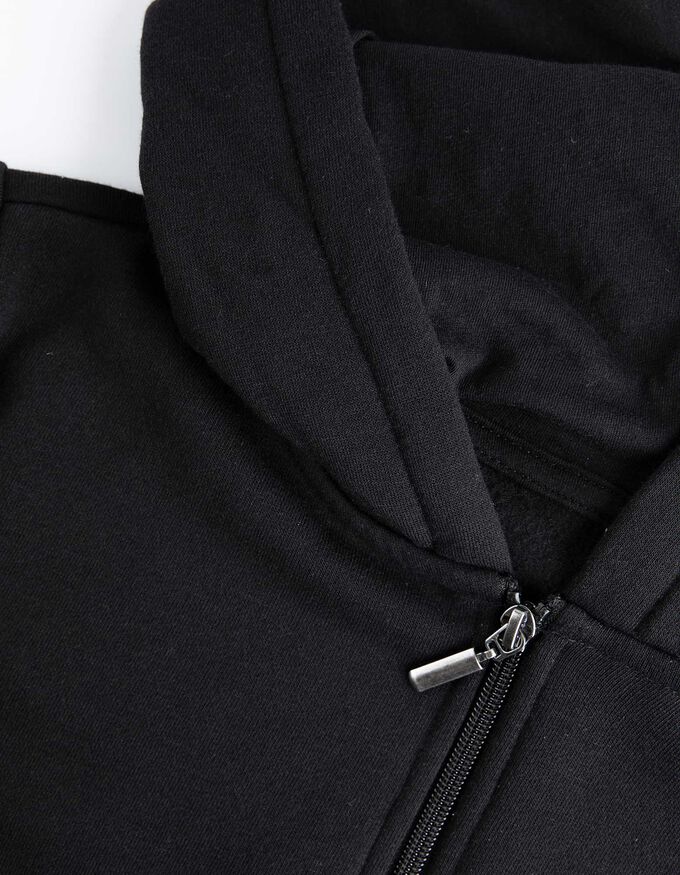 Cropped Sweatjacke - einfarbig