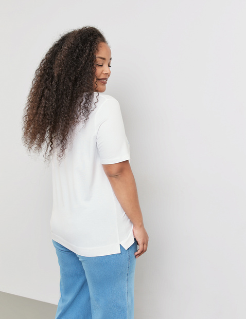 T-Shirt mit verziertem Letterprint
