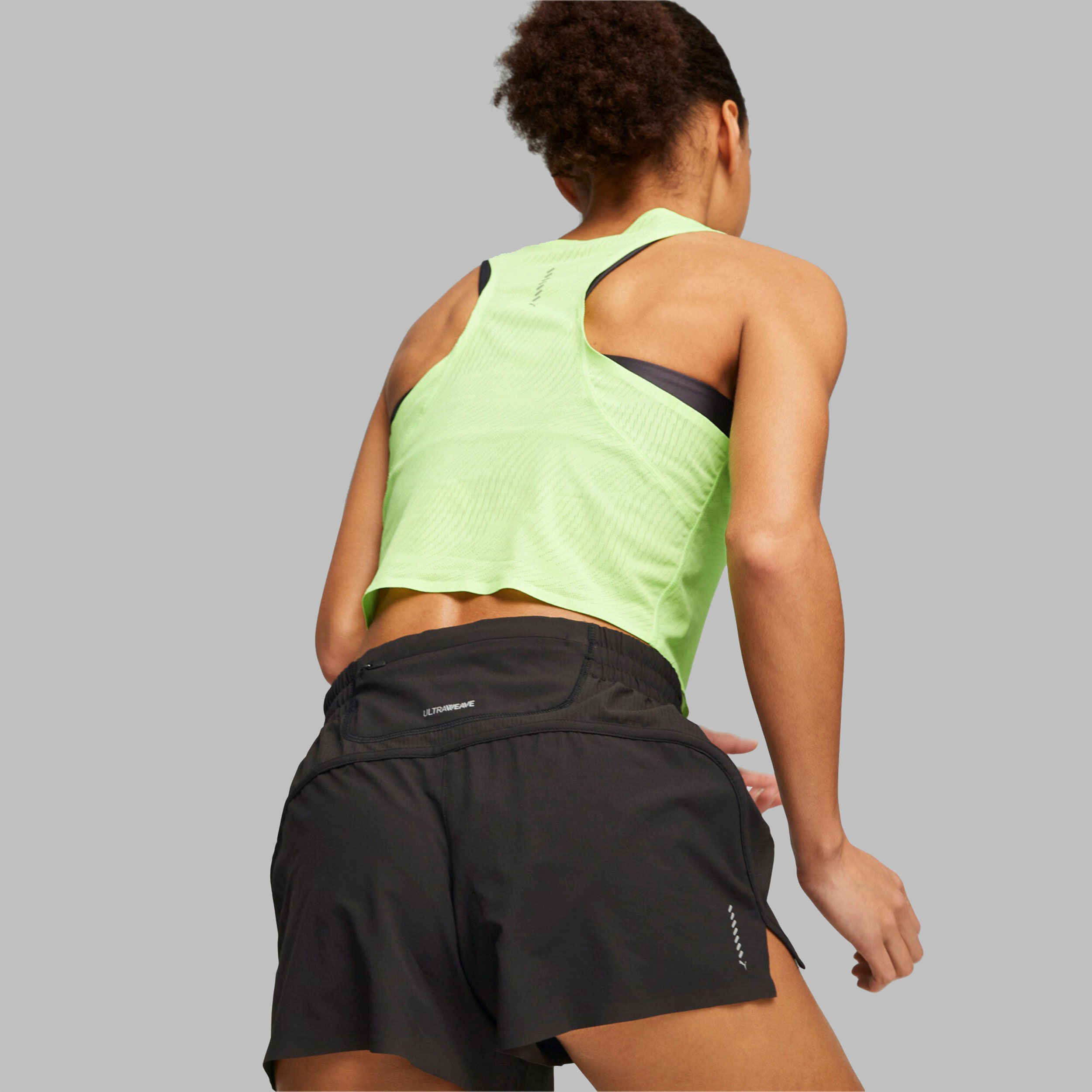 Run Ultraspun Crop Tank-Top Damen - Grün