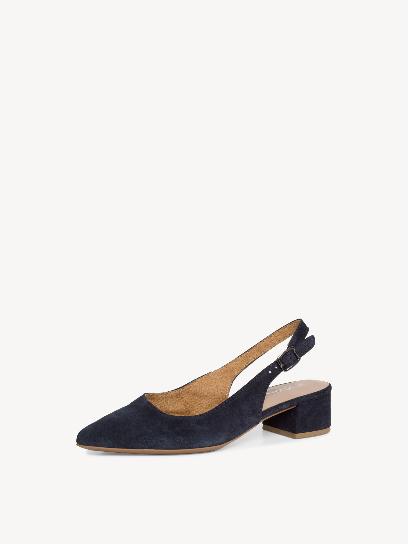 Escarpin en cuir - bleu