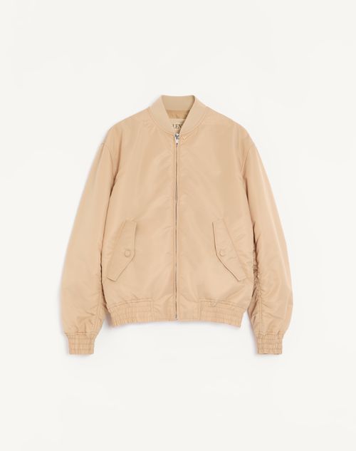 Valentino bomberjack van nylon met V-gouden accenten