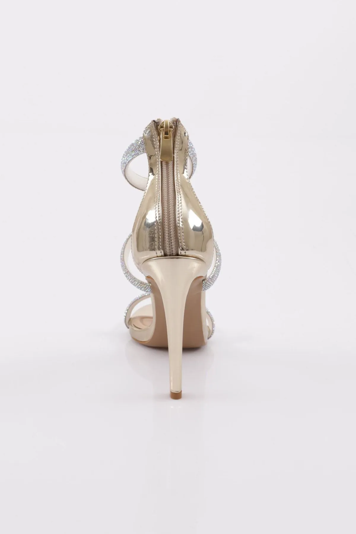 DGN  2001 Modell Rose Lackleder - Damenschuhe mit Absatz, Stickerei und Knöchelriemen