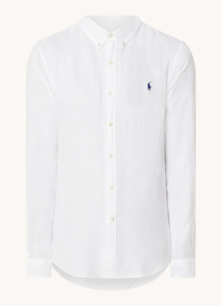 Ralph Lauren uska lanena košulja s logom