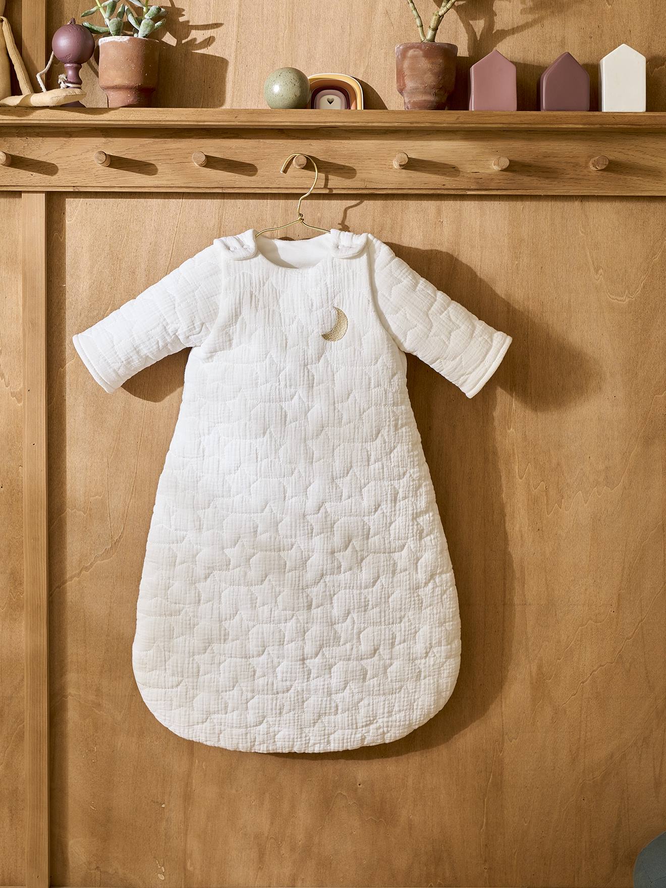 Gigoteuse quiltée manches amovibles NUITS DE RÊVE en coton bio* vert