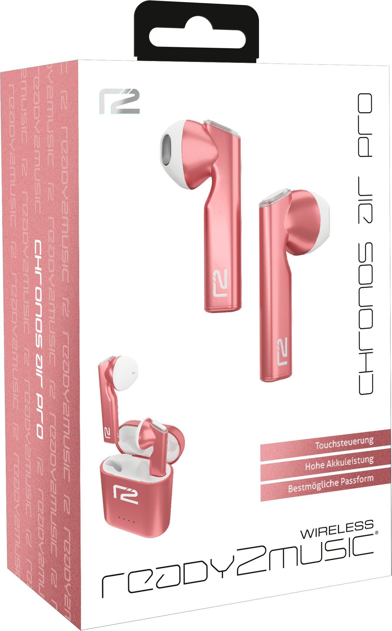 ready2music Chronos Air Pro wireless In-Ear-Kopfhörer (A2DP Bluetooth, AVRCP Bluetooth, Bluetooth, HFP, HSP, mit Touch Funktion)