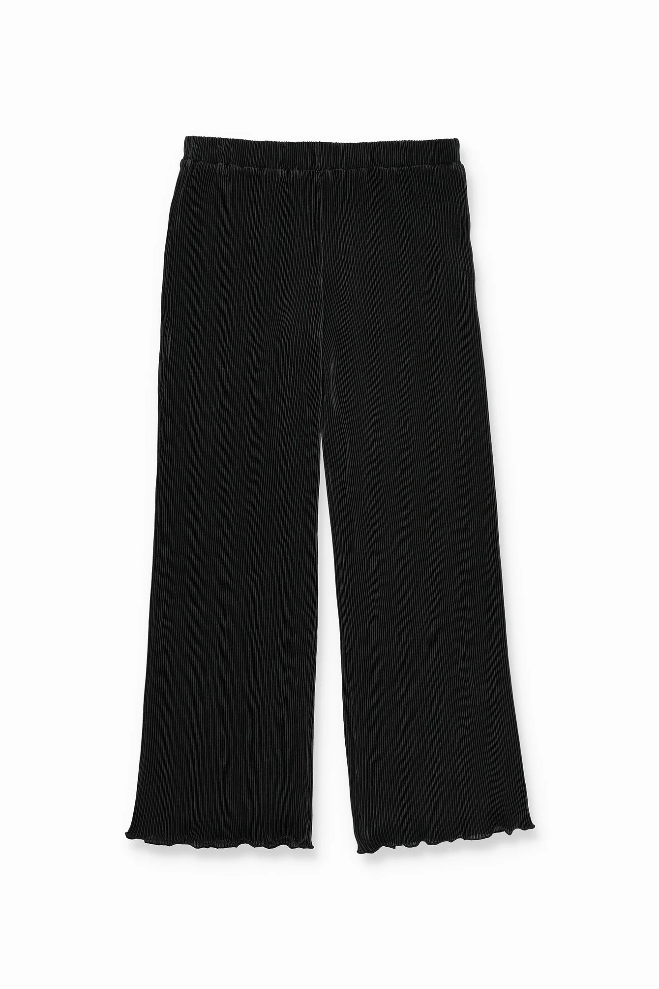 Plissierte Hose mit niedriger Taille