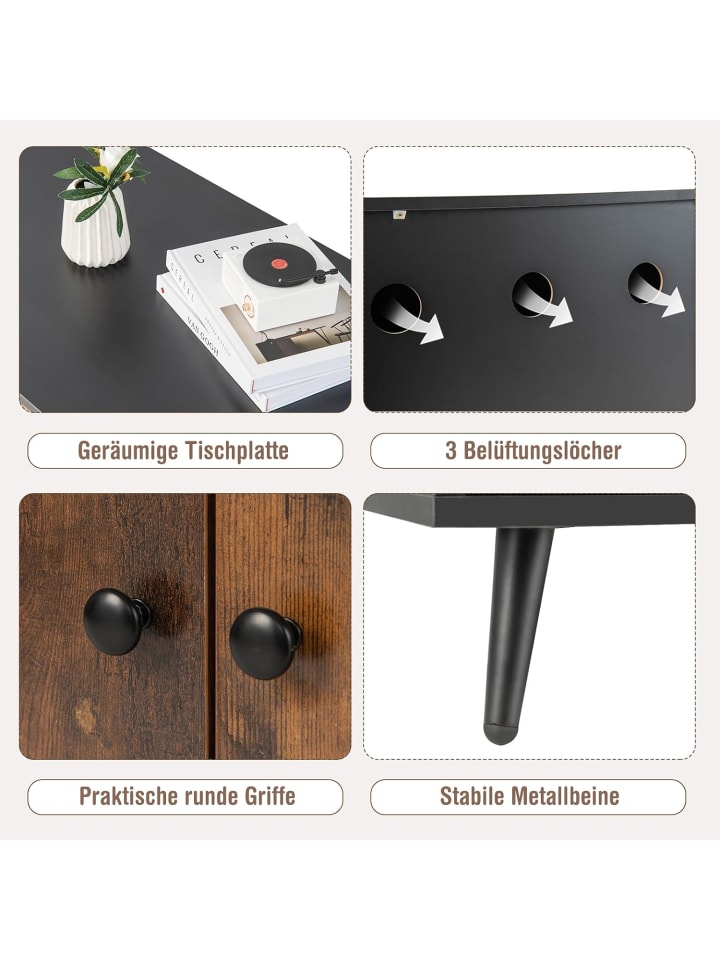 COSTWAY Katzenschrank 2 in 1 in Braun günstig kaufen onesize