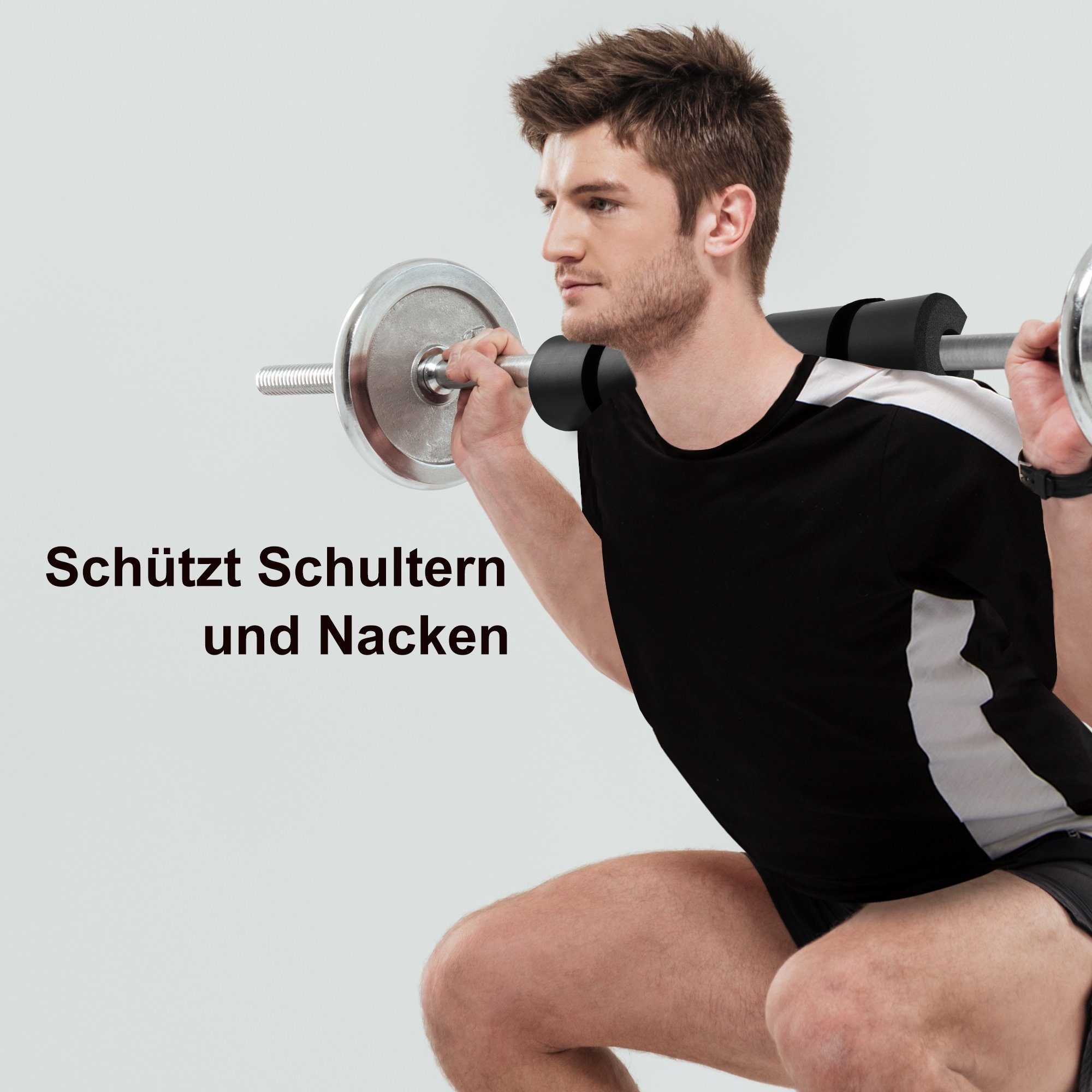 Zoomyo Langhantel Langhantelstangen-Nackenpolster, entlastet Nacken, verteilt Gewicht gleichmäßiger, in 2 Farben erhältlich