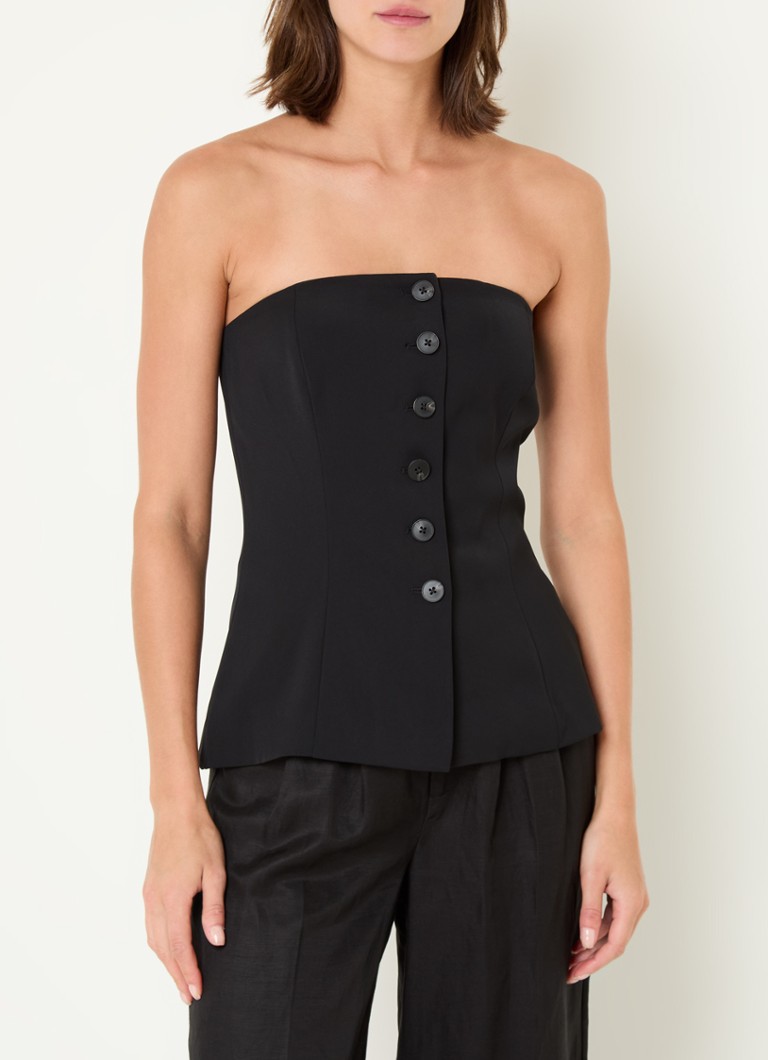 French Connection  Harrie strapless top met gespdetail