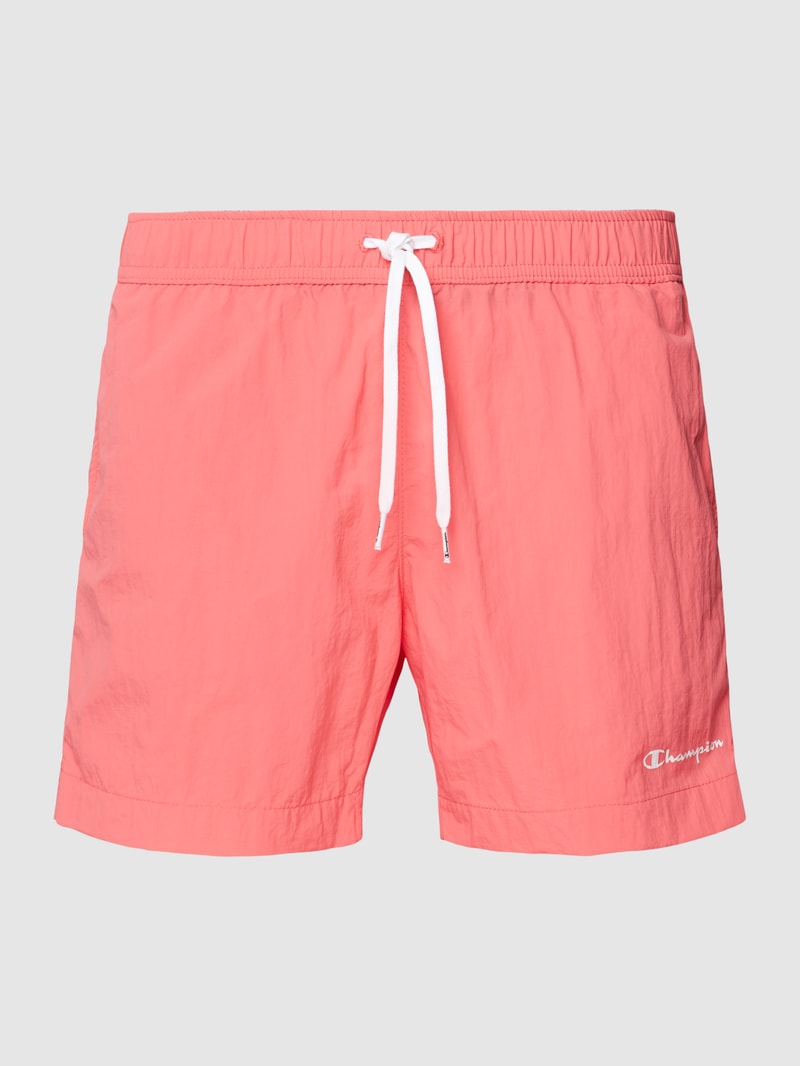 Badehose mit Label-Detail in apricot