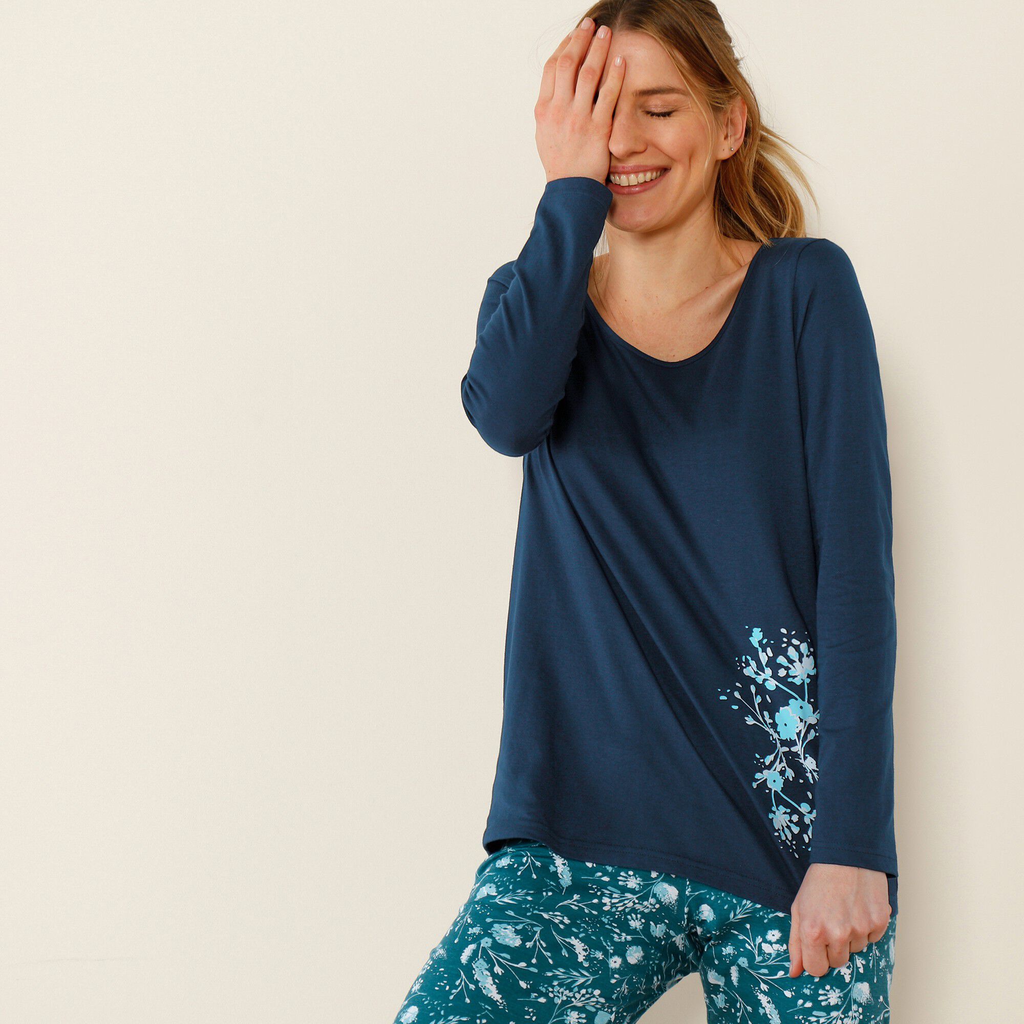 Tee-shirt manches longues – marine