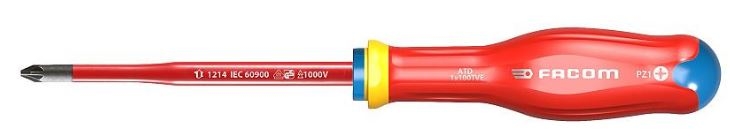 Facom ATD2x125TVE Pozidrive szigetelt csavarhúzó 1000 voltig PROTWIST®