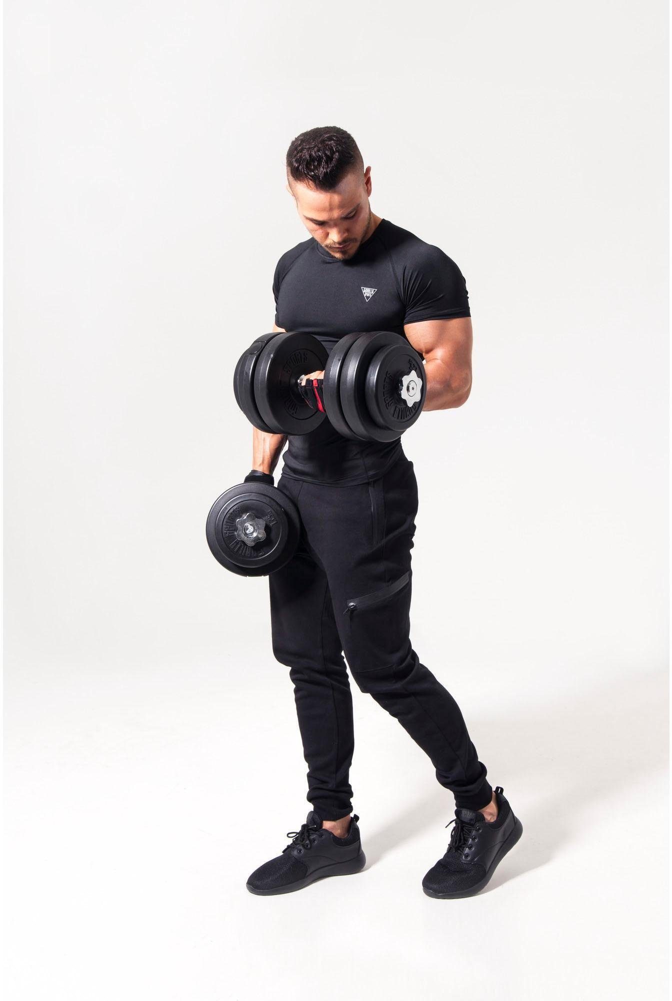 GORILLA SPORTS Kurzhantel Kurzhantelset Kunststoff 30 kg, (Spar-Set, mit Kurzhantelstangen)