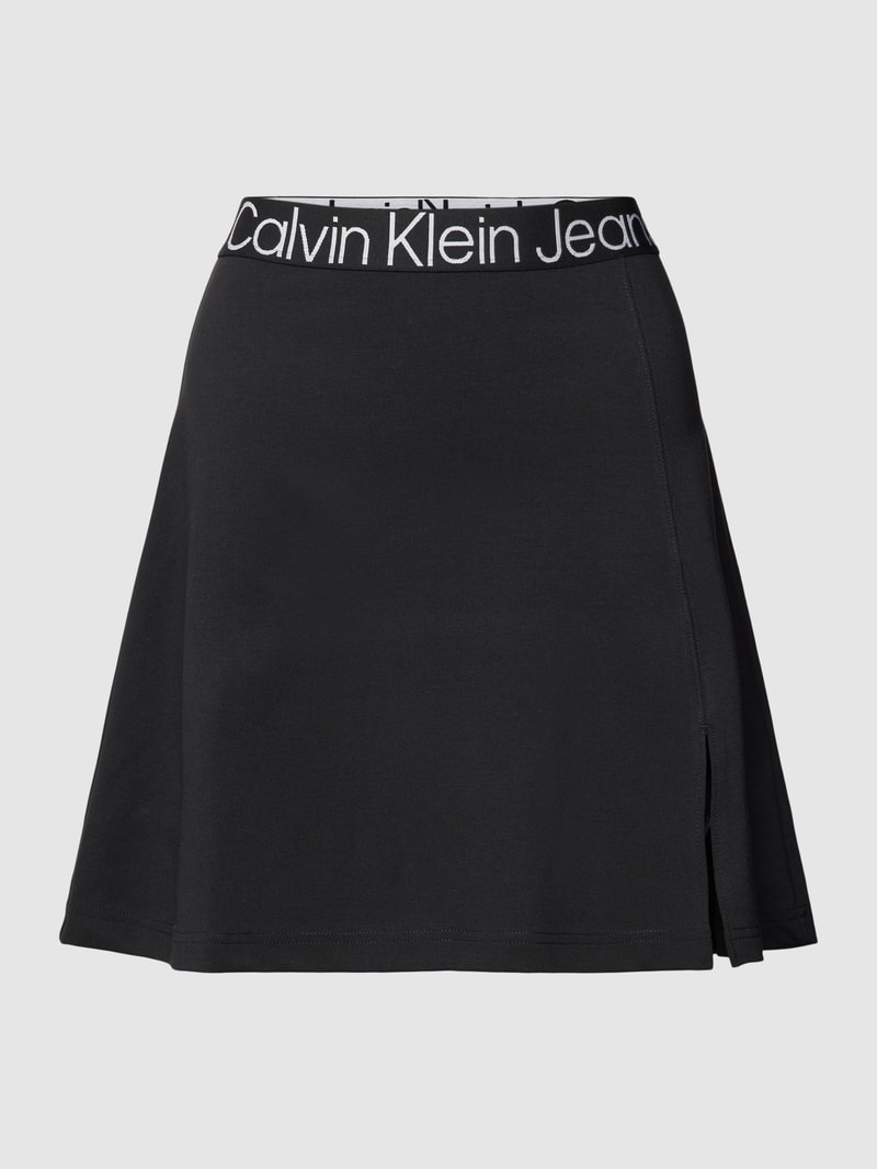 Minirock mit elastischem Logo-Bund Modell 'MILANO' in black