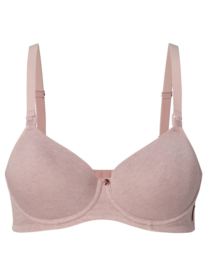 Noppies Gepolsterter Still-Bh Cotton Melange in Bark Melange günstig kaufen