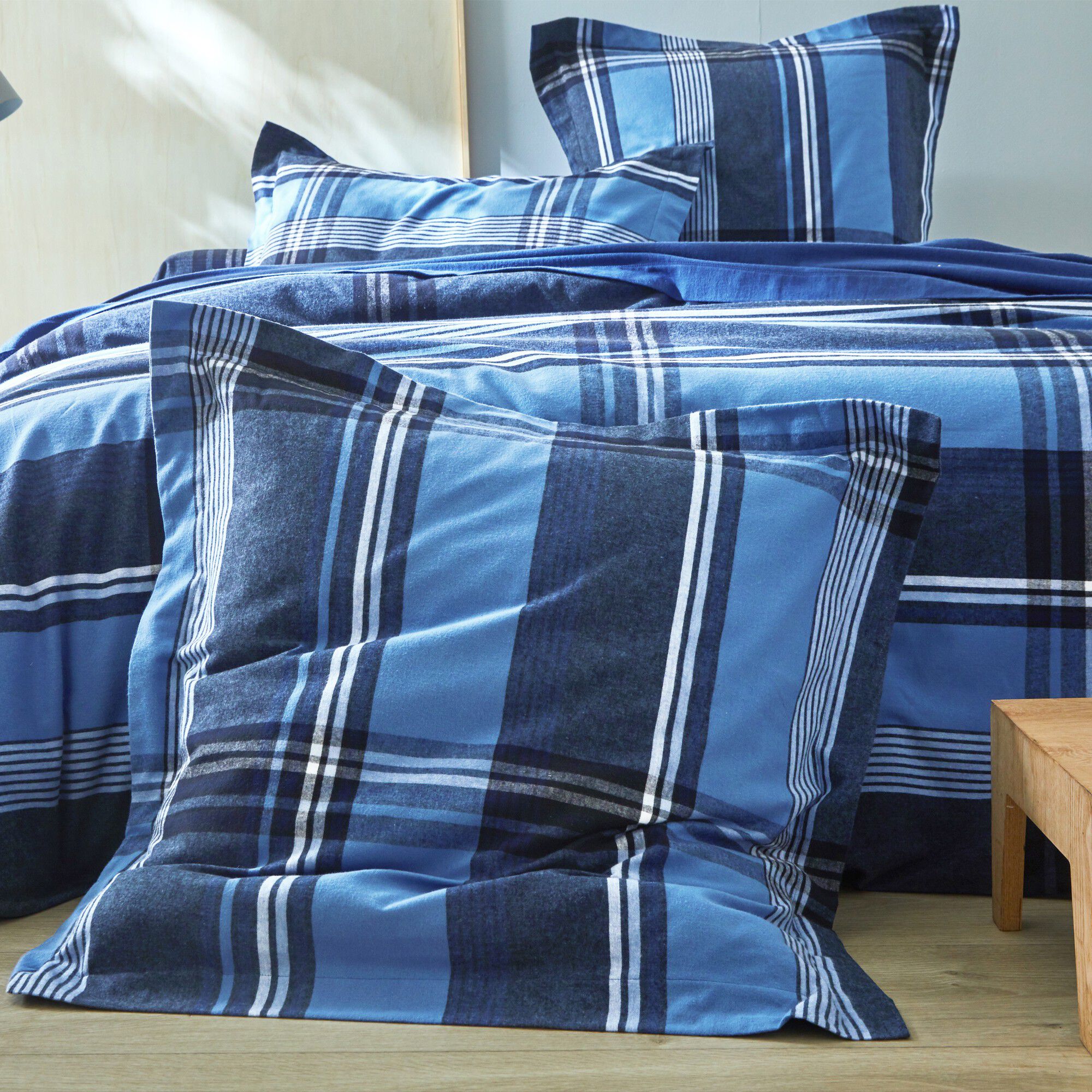Linge de lit Scott flanelle tissé teint