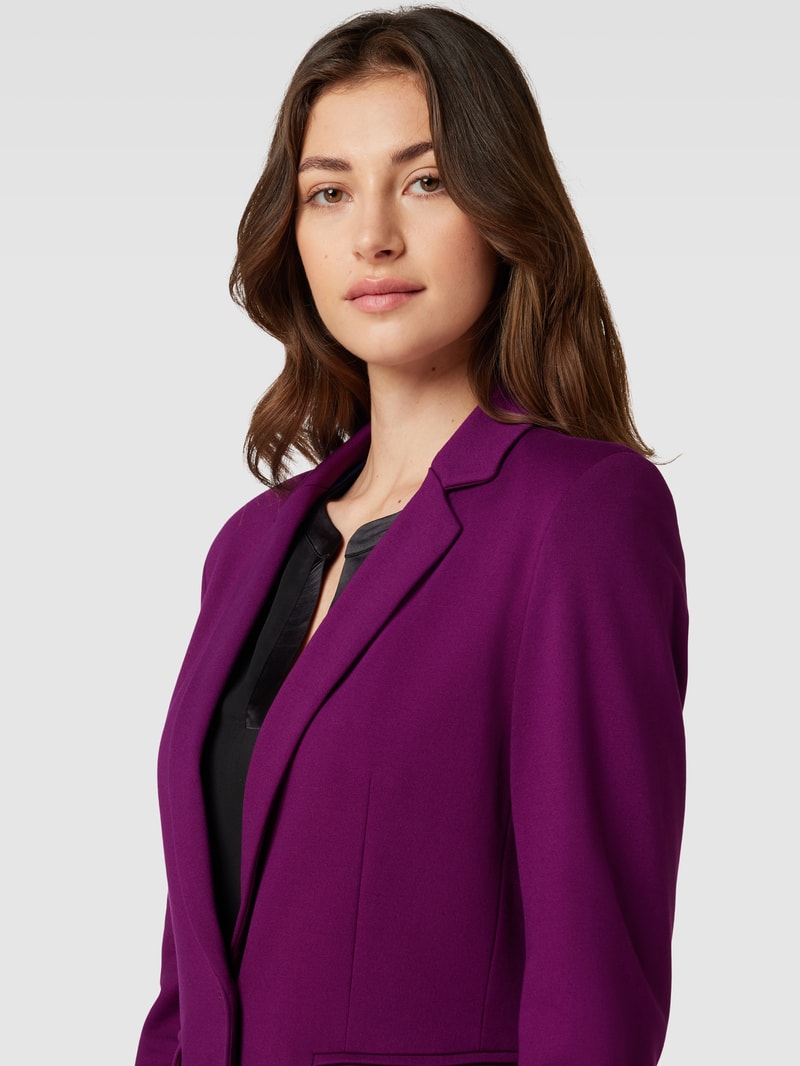 Longblazer mit Knopfverschluss in aubergine