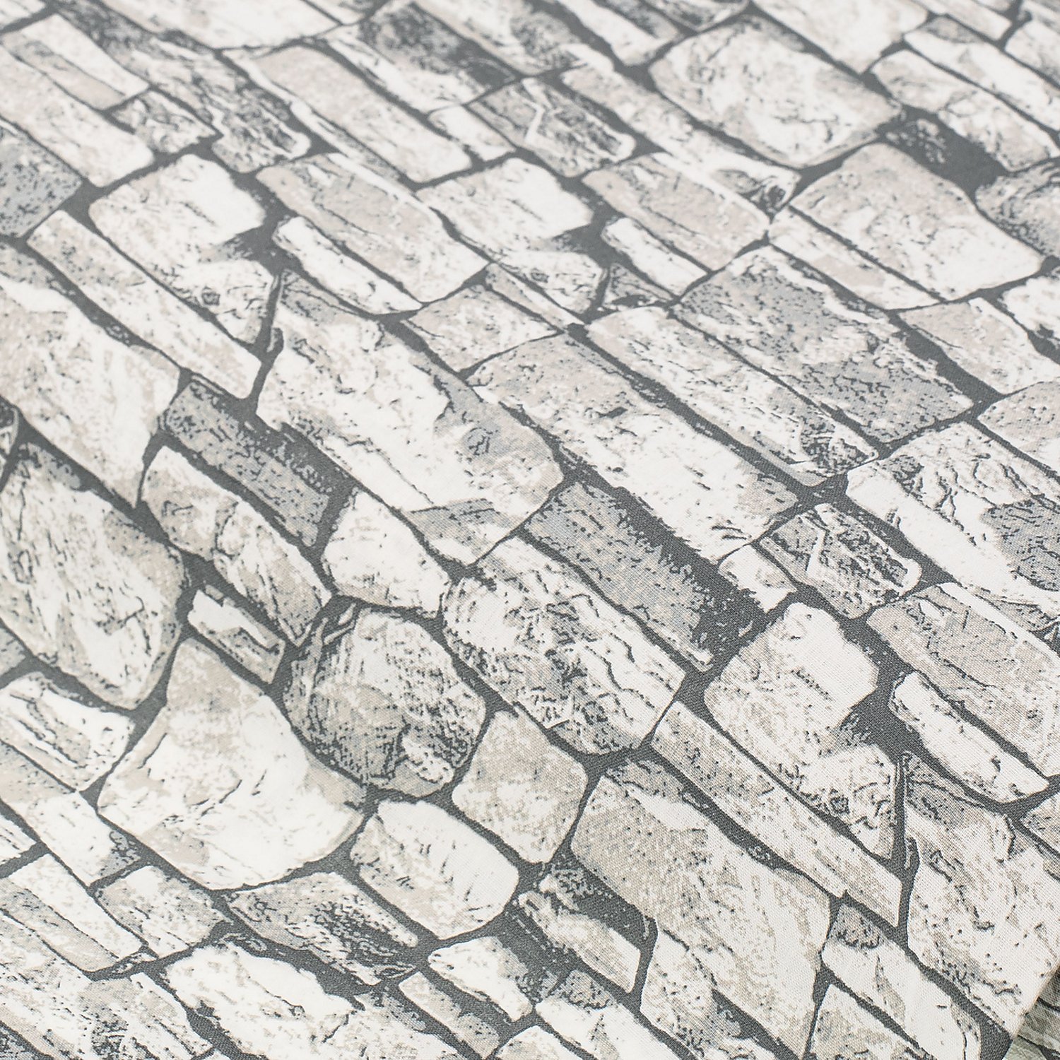 Baumwollstoff Steinmauer 