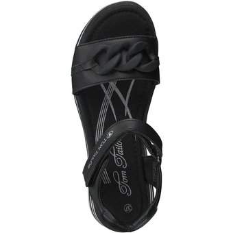 Tom Tailor Sandalen in schwarz