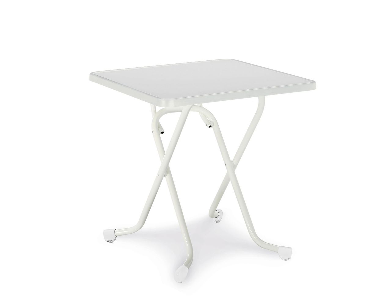 BEST Scherenklapptisch eckig 67x67cm weiss