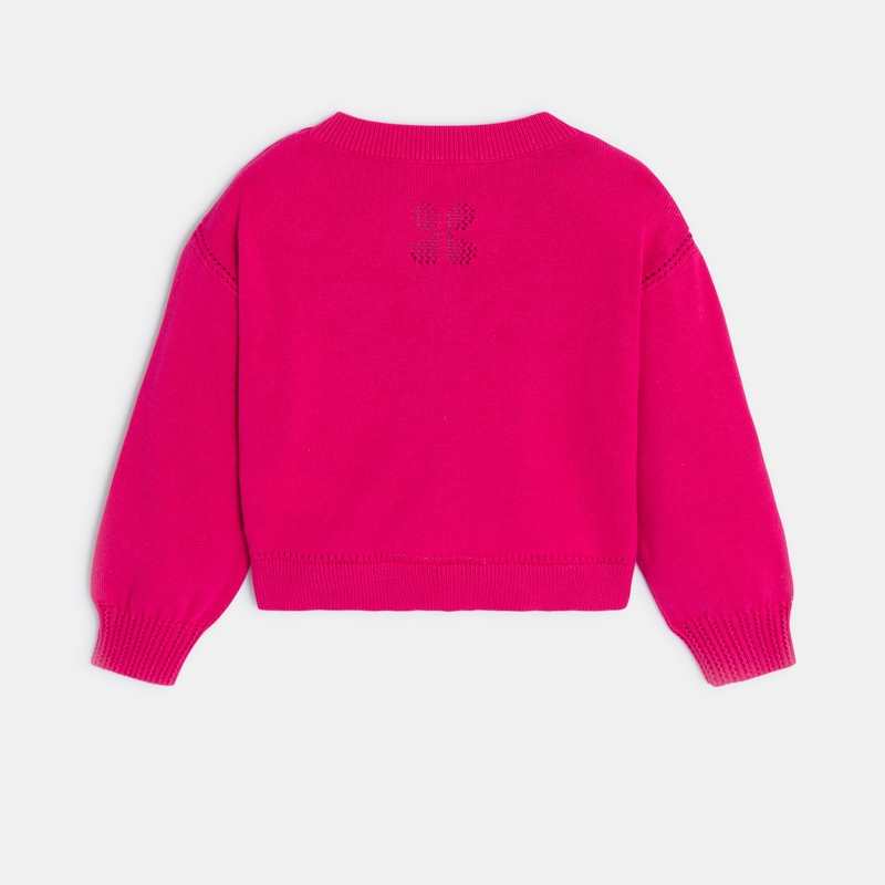 Cardigan bébé fille rose en tricot Catimini