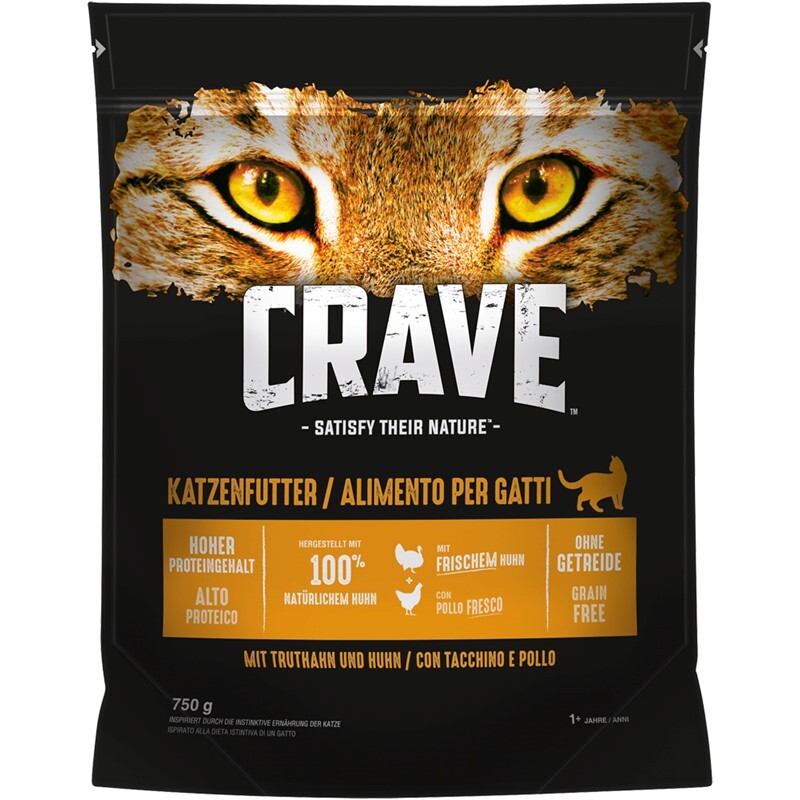 CRAVE Trockenfutter CRAVE mit Truthahn und Huhn 750 g