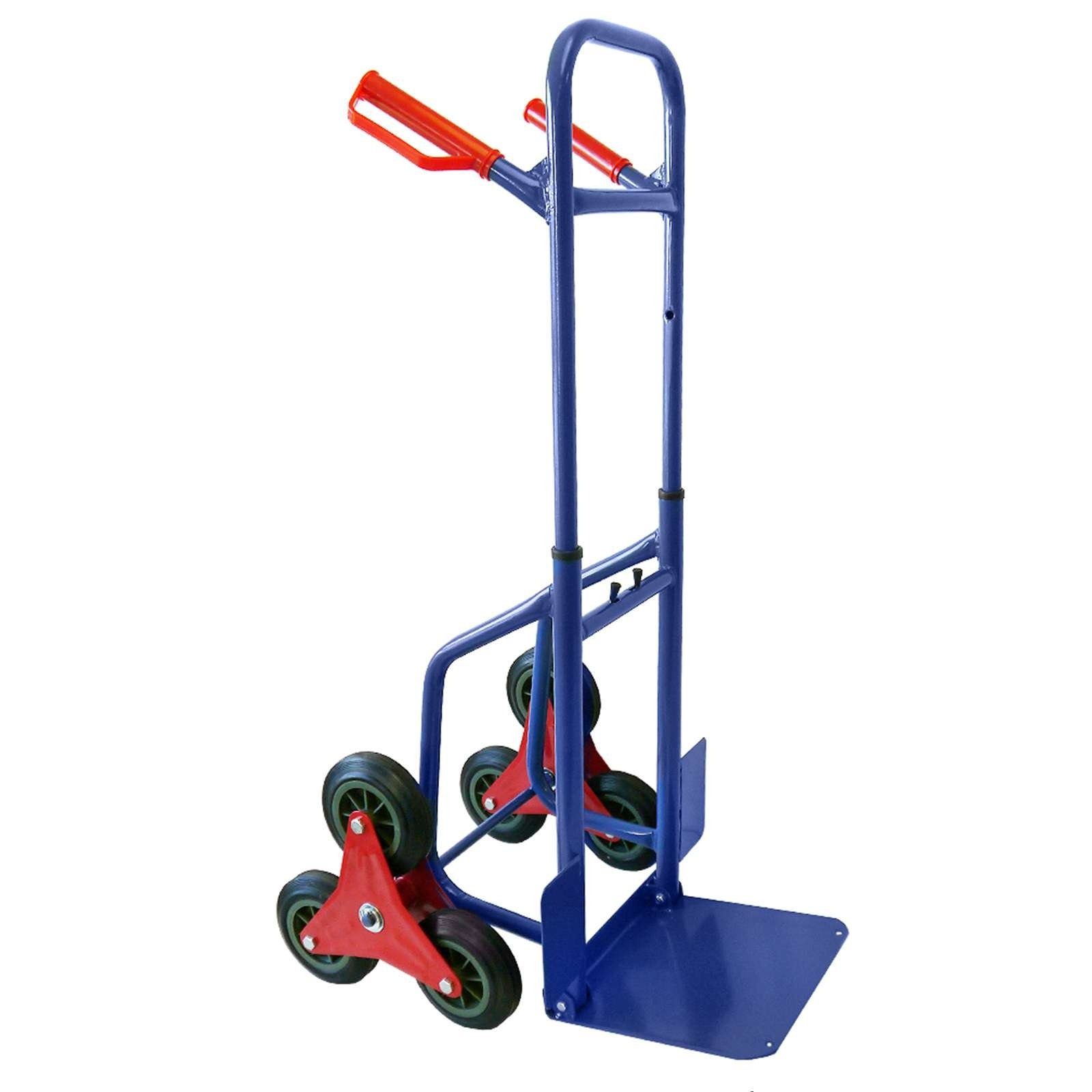 Grafner Sackkarre Treppensteiger Sackkarre ausziehbar / klappbar 200 kg, (Stk, 1), 200 kg Tragkraft, klappbar, faltbar, Stahl