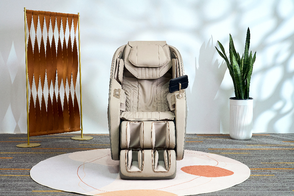 Happy Home Elektrischer Massagesessel mit Airbag & 2D-Massage-Mechanismus, Lautsprecher & Touchscreen-Display