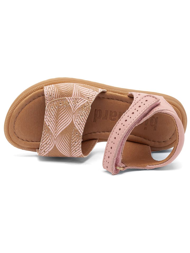 bisgaard Leder-Sandalen in Rosa/ Gold günstig kaufen