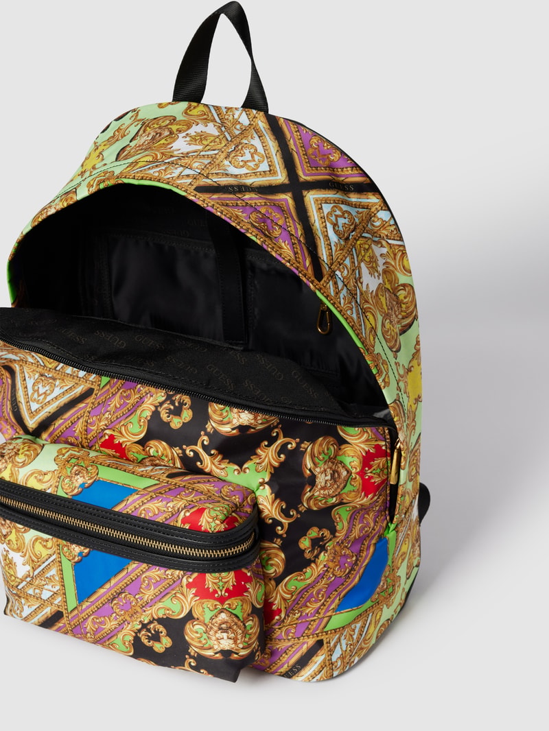 Rucksack mit Allover-Muster in gold
