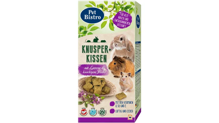 Pet Bistro Knusperkissen für Nager und Zwergkaninchen 125 g