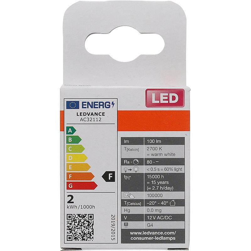 Osram Lyspære LED 100 lm Micro G4 Osram
