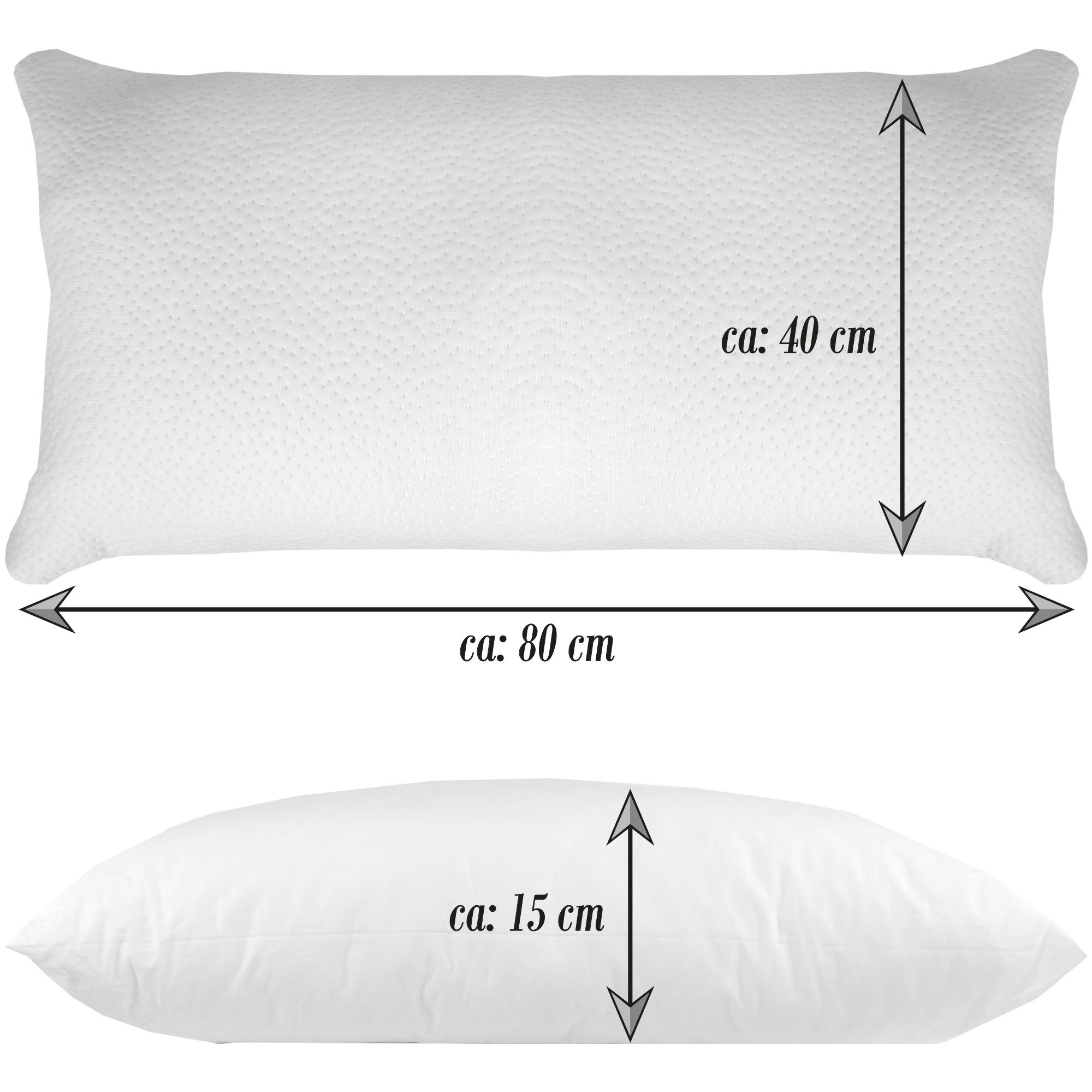 Nackenstützkissen Kühlkissen, Bestlivings, Füllung: 100% Polyester, Bezug: Kühlender Bezug, Kühlendes Kopfkissen 40x80cm - Kühlkissen - Temperaturregulierend - Nackenstützkissen Kühl Effekt - Schlafkissen