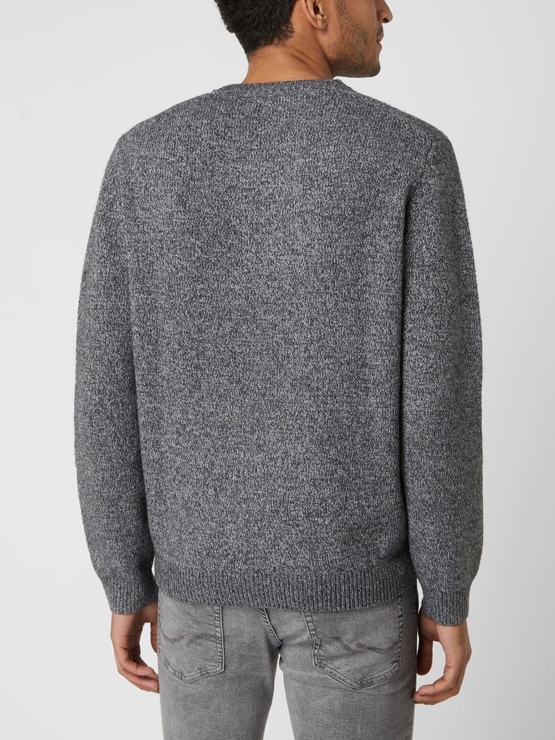 Pullover mit Woll-Anteil in anthrazit meliert