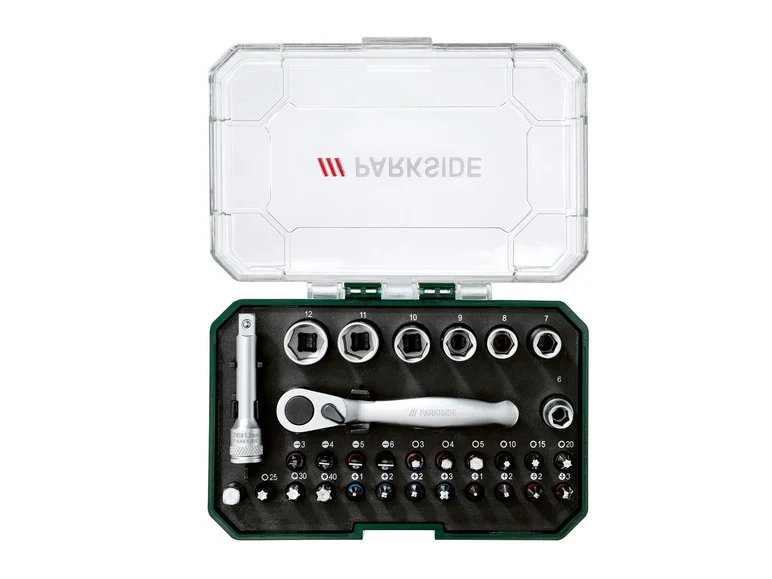 Chave de catraca PARKSIDE® Zestaw, bits e soquetes, conjunto de bits lubrificantes, conjunto de bits e soquetes para chave de fenda lubrificantes