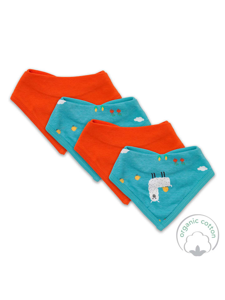 Schlummersack Bandana / Halstuch aus Bio-Baumwolle 4er-Pack in Blau günstig kaufen onesize