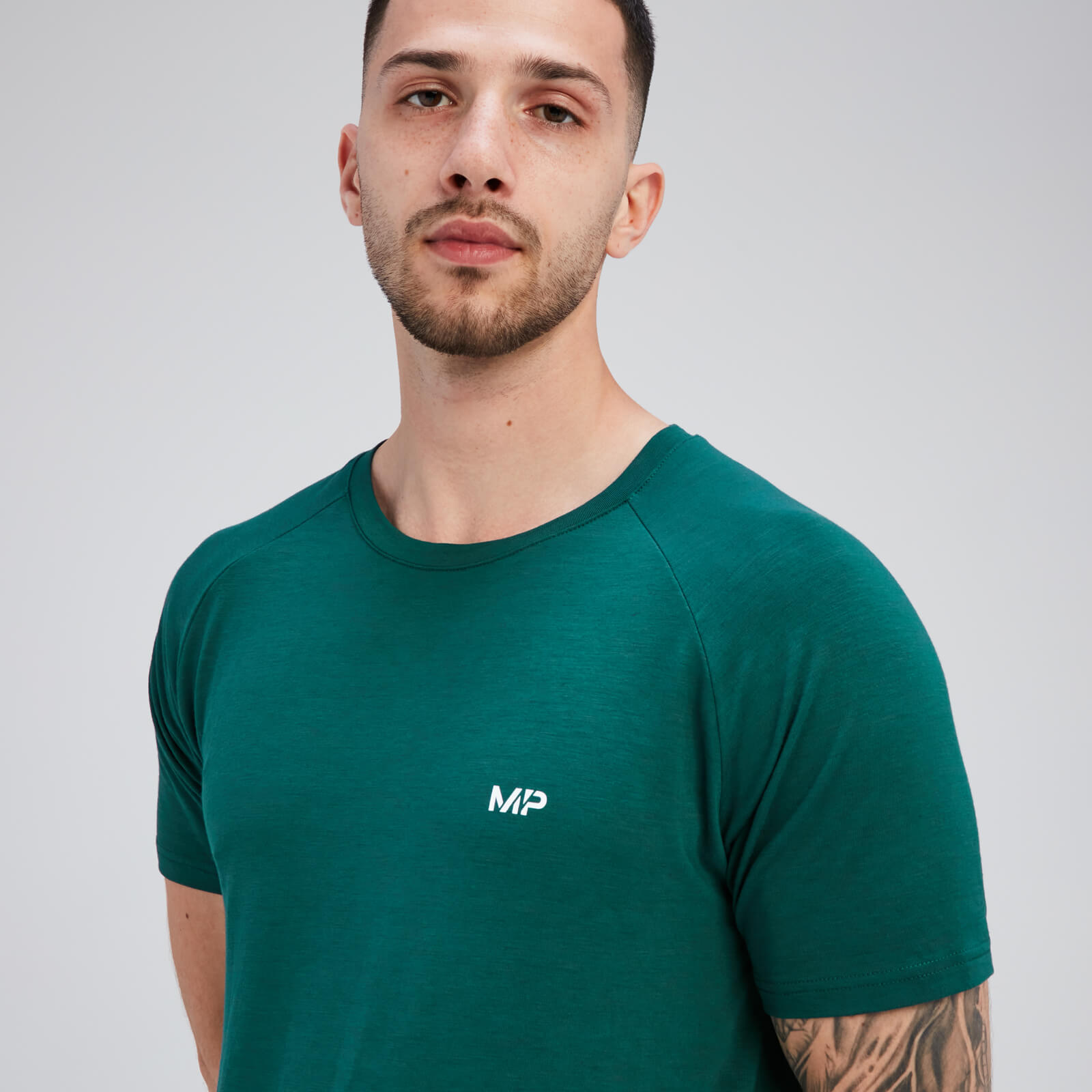 T-shirt à manches courtes MP Performance pour hommes – Bleu sarcelle foncé