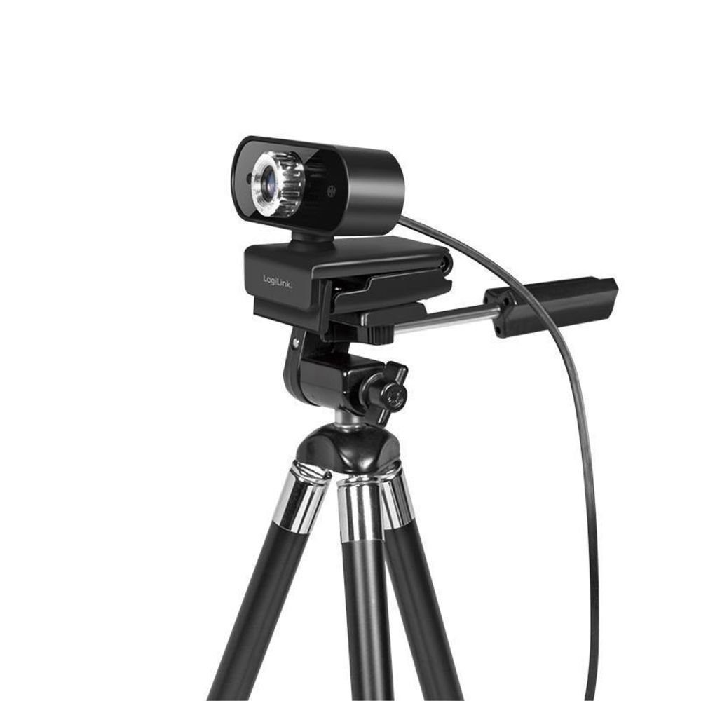 LogiLink UA0368 Webcam (HD, USB, Clip-on einfache Befestigung, Plug and Play ohne Software, Skype, GooleMeet, FaceTime)