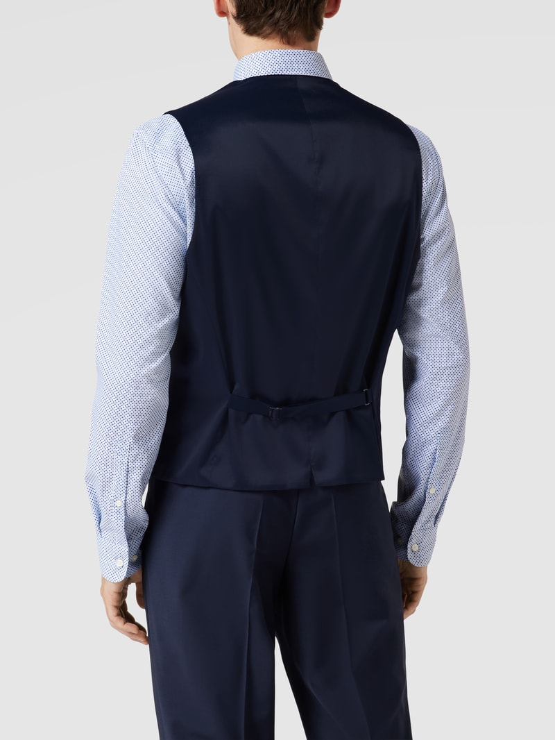 Weste mit Paspeltaschen in marineblau