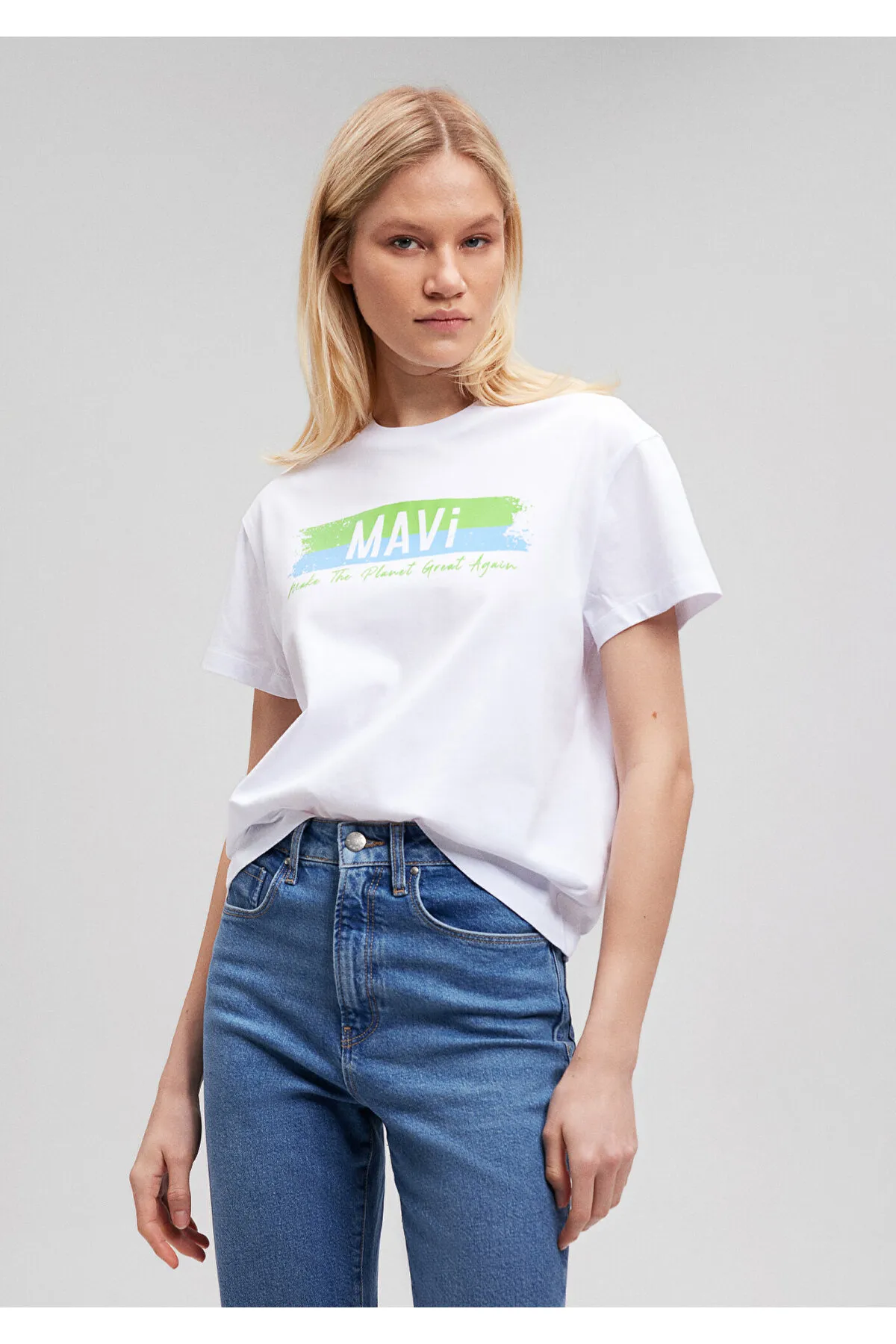 Mavi  T-Shirt mit Aufdruck „Planet Great Again“ – Normale Passform168752-620